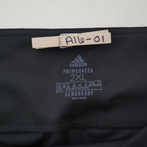 Adidas Bike Shorts Women's Size 2XL Black 3 Stripe Cycling Fitness Gym Workout - Picture 4 of 8